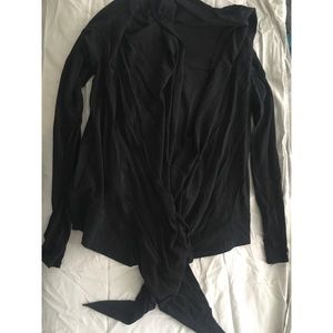 Lululemon black wrap sweater.